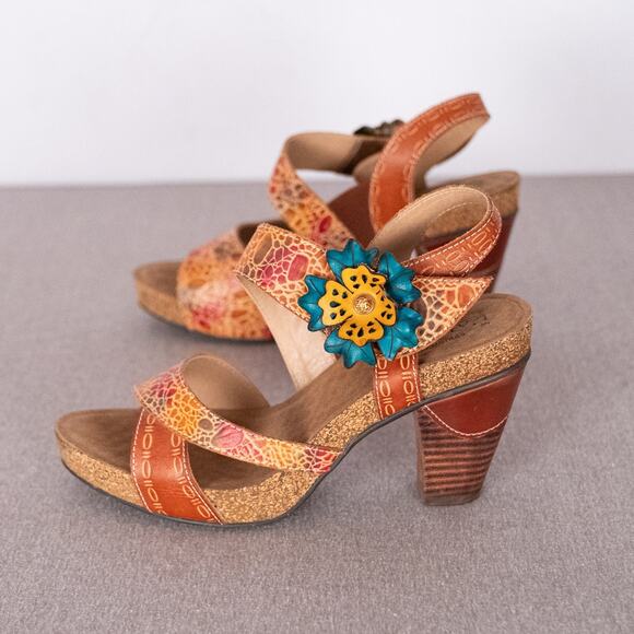 L'Artiste Shoes - L'Artiste Spring Step Veneka Heels Size 41 (US 9.5-10) Boho Floral Cottage Fairy